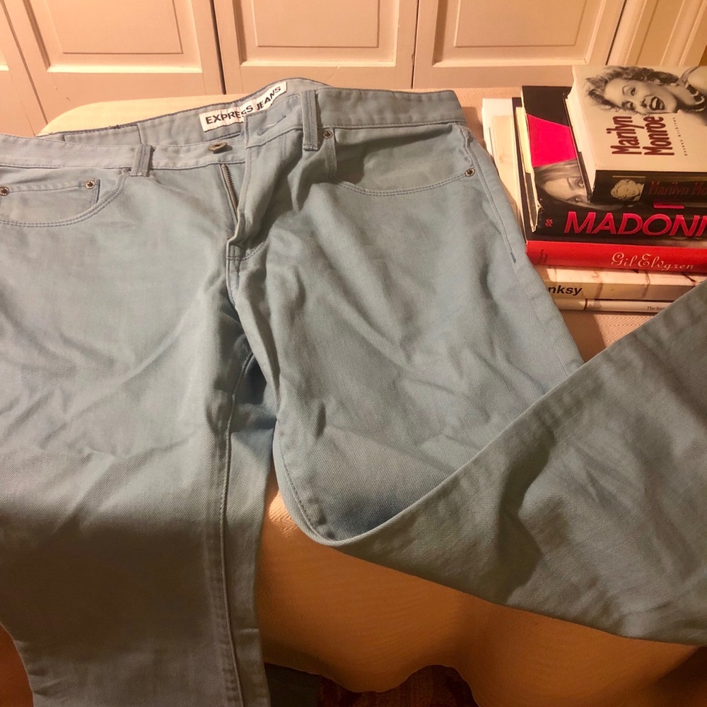 Express light blue jeans